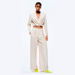 NWT Lumina pleated wide leg trousers